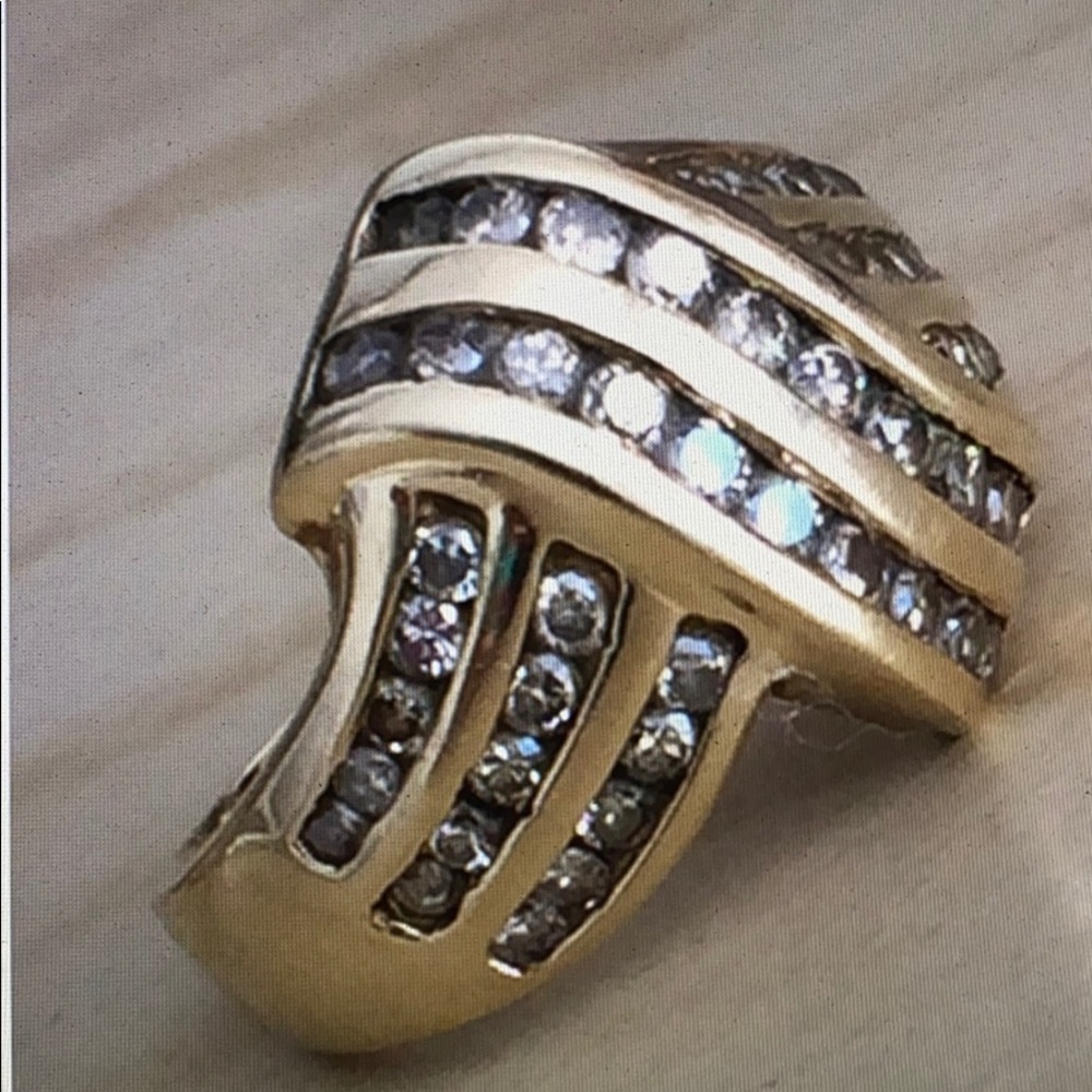 Vintage Gold and Silver Women's Ring